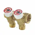Коллектор с регулирующими клапанами 3/4х1/2 - 2 выхода Giacomini R585CY072