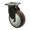 Колесо для трансп. тележек поворотное d=150 мм, на площадке, покрытие TPR=