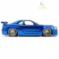 Машинка JADA 1:24 Toyota supra Plymouth Nissan skyline gtr R35 350Z Mazda RX7 Mitsubishi Lancer Eclipse Fast and Furious hello kitty alloy car model