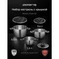 Набор кастрюль компактного хранения MasterKeep-6S Polaris 6 предметов для все типов плит, включая индукцию