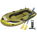 Лодка надувная трехместная, 3-х местная JILONG FISHMAN 300SET, с веслами и насосом,252х125х40 см