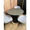 Кухонный стол Mesa Design Ronda, керамогранит, графитовый, 80x80 см