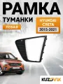 Рамка противотуманной фары левая Хендай Крета для Hyundai Creta (2015-2021) решётка, накладка бампера птф