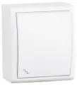 6 шт. Simon 15 Aqua Белый Переключатель 1-клавишный наружный, IP54 1594201-030
