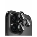 BlueO стекло для iPhone 16 Pro/16 Pro Max, Camera Lens SAPPHIRE Alloy 3 шт. Black Titan (+instal)