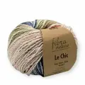 Пряжа Fibra Natura Le Chic 15-204 (5 мотков по 50г/120м) коралл/зелёный/синий