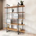 Дизайнерский Металлический Стеллаж лофт LIBRON 5 полок (175х134х34см) Дуб Веллингтон