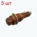 Держатель предохранителя 7х30 ДВП4-3В 5 шт. на панель корпуса карболит цвет коричневый