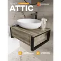 Подвесная тумба под раковину в ванную 70х48 см ATTIC, цвет Дуб Намибия, MODULEASY Ц0000037802