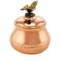 Сахарница Бабочка малая медная кованая с лужением с чернением