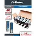 Батарейка GoPower LR6 AA Shrink 2 Alkaline 1.5V - 40 шт.