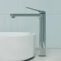 Смеситель для раковины IDDIS Parker PARSB01i01 хром, глянцевый, кран для ванной в раковину, из латуни, рычажный, с керамическим картриджем, с функцией экономии расхода