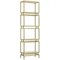 Стеллаж лофт интерьерный для книг BRICK, золотой, керамика Ivory, 1960х600х300