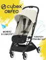 Cybex Orfeo 2025 компактная прогулочная коляска с дождевиком и бампером, цвет Canvas White BLK, с рождения до 4 лет