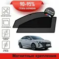 Каркасные шторки LATONIK PREMIUM на Livan S6 Pro, 1 (2023-н. в.) на передние двери на магнитах с затемнением 90-95%