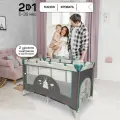Манеж-кровать Amarobaby Multiform, серый