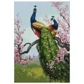 Алмазная мозаика Гранни «Семейство павлинов» (70х50 см, полная выкладка, квадратные стразы)