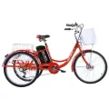 Трехколесный электровелосипед для взрослых IZH-BIKE Farmer (Фермер) 24' Красный металлик