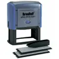 Штамп самонаборный Trodat 8-строчный, оттиск 75х38 мм, синий без рамки, 4926/DB, кассы в комплекте
