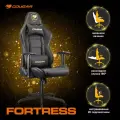 Кресло компьютерное игровое Cougar FORTRESS Royal, экокожа, черный