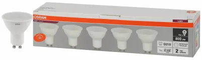 5шт/уп. Лампа LED Софит 8Вт 220-240V GU10 PAR16 800Лм 4000К Угол 110 град. D-50mm L-54mm (ECO35)OSRAM, уп. 1шт