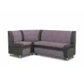 Диван кухонный, уголок кухонный, Линия Стиля Трапеза-2, угловой, со спальным местом, велюр, серый, сиреневый