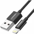 Кабель UGREEN USB-A Male to Lightning Male Cable Nickel Plating ABS Shell 1m US155 (Black) (80822)