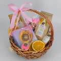 Корзина подарочная с элитным чаем и зерновым кофе со сладостями. подарок на 14 февраля и 8 марта, Пасху, Рамадан