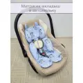 Матрасик-вкладыш в автолюльку Мишки boy 60*45 см, универсальный.