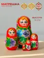 Матрешка деревянная детская 5 мест развивающая игрушка традиционная 10 см Орнамент