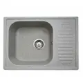Кухонная мойка мраморная GranAlliance Серая матовая 637х490 без сифона