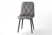 Стул мягкий BXF DC-2103 seat, 45х86,5х52 см, обивка велюр, цвет серый, чёрный