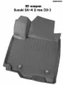 Водительский 3D коврик Adamauto в салон для Suzuki SX-4 2 пок (13-)