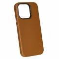 Чехол с MagSafe для iPhone 15 Pro MAG NOBLE COLLECTION кожаный Soft touch — Коричневый