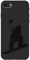 Силиконовый чехол на Apple iPhone SE (2022) / SE (2020) / 8 / 7 / Эпл Айфон СЕ 2022 / СЕ 2020 / 8 / 7 с рисунком Snowboarding Soft Touch черный