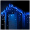 Гирлянда «Бахрома» 3 × 0.6 м, IP44, УМС, белая нить, 160 LED, свечение синее, мерцание белым, 220 В
