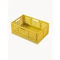 Ящик складной пластиковый желтый органайзер для хранения канцелярии, вещей, косметики, для кухни и ванной