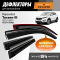 Дефлекторы окон Senator Hyundai Tucson 3 (Хендай Туксон 3) 2015-2021 г. в, кроссовер, накладные, 4шт