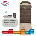 Naturehike Ультралёгкий зимний спальный мешок для двоих, U350S Brown-left