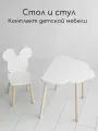 Набор детской мебели Стол Облако и стул Микки Маус от Мастерская Теремок, белый, классический стиль, ЛДСП