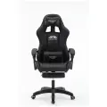 Игровое компьютерное кресло EMPEROR CAMP 608, Черное с подставкой для ног