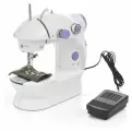 Мини швейная машинка Mini Sewing Machine , белая, механическое управление, двойная игла