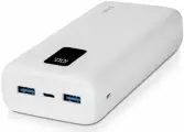 Внешний аккумулятор TTEC PowerSlim Trio LCD 20000mAh PD 22,5W Powerbank with Trio Cable. Цвет: белый