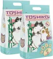 TOSHIKO наполнитель древесный комкующийся для туалета кошек с ароматом лаванды (5 + 5 л)