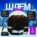 Лыжный шлем Innopax Moon White L, с очками, тонированные, белый