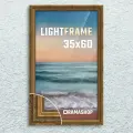 Рамка для фото 35х60 см, серия Light Frame, фоторамка багетная. Бронза, Классический профиль 32х24 мм, Пластик