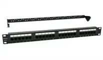 Патч-панель 19, 1U, 24xRJ45 Cabeus PL-24-Cat.6-Dual IDC