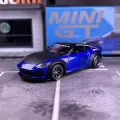 Машинка TSM Mini GT 1/64 #732 Nissan Z LBNATION WORKS Serian Blue Die-cast Alloy Car Model Collection Gift