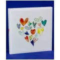 Фотоальбом «Сердца» на 60 магнитных страниц 31х32 см, подарочный кейс