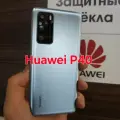 Крышка для Huawei P40 - задняя стеклянная панель премиум качество (серебристого цвета)